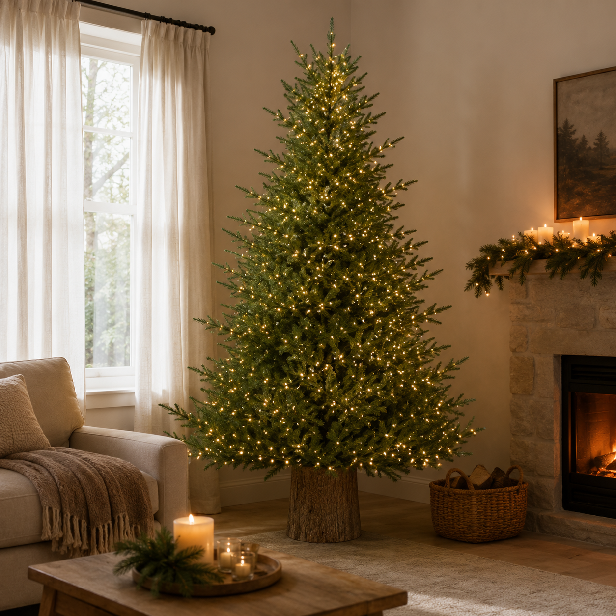 Albero di Natale Lucciole EDG con 4200 LED Rice h.240 cm