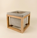 Vaso cubo con supporto h.21