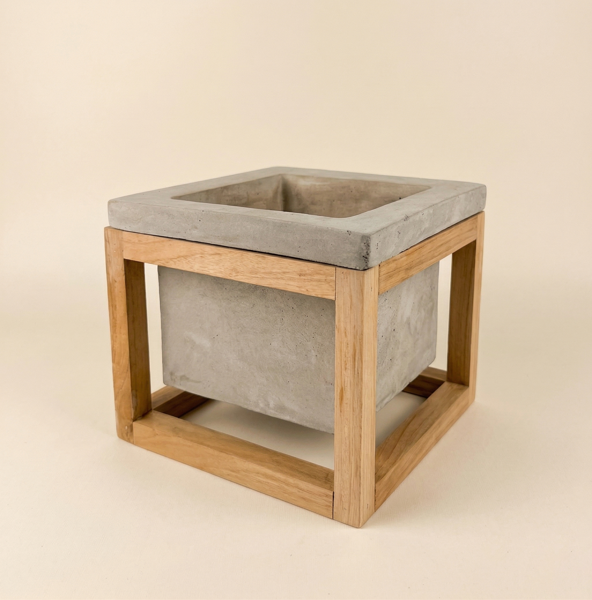 Vaso cubo con supporto h.21