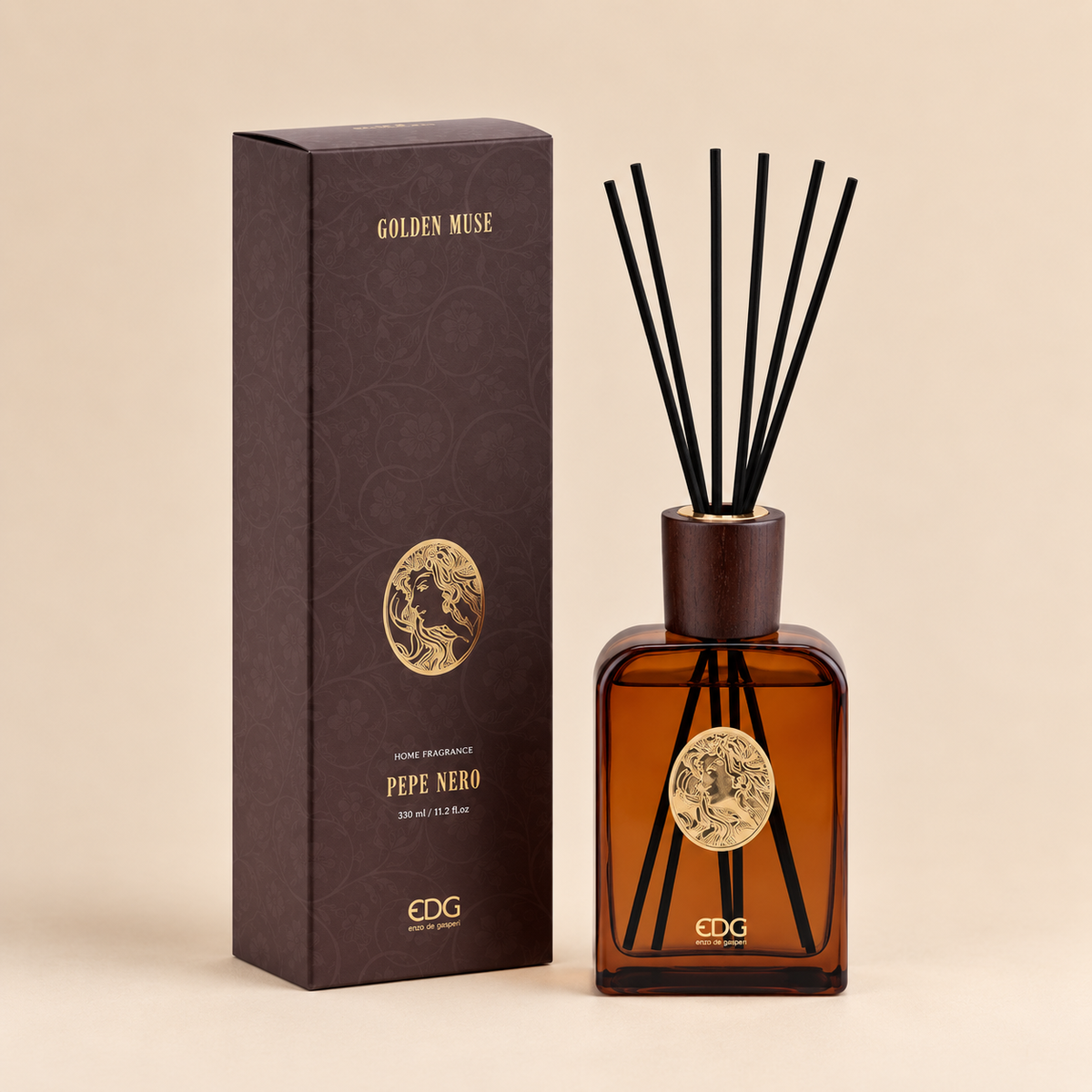 Diffusore di Profumo EDG Golden Muse Pepe Nero 330 ml
