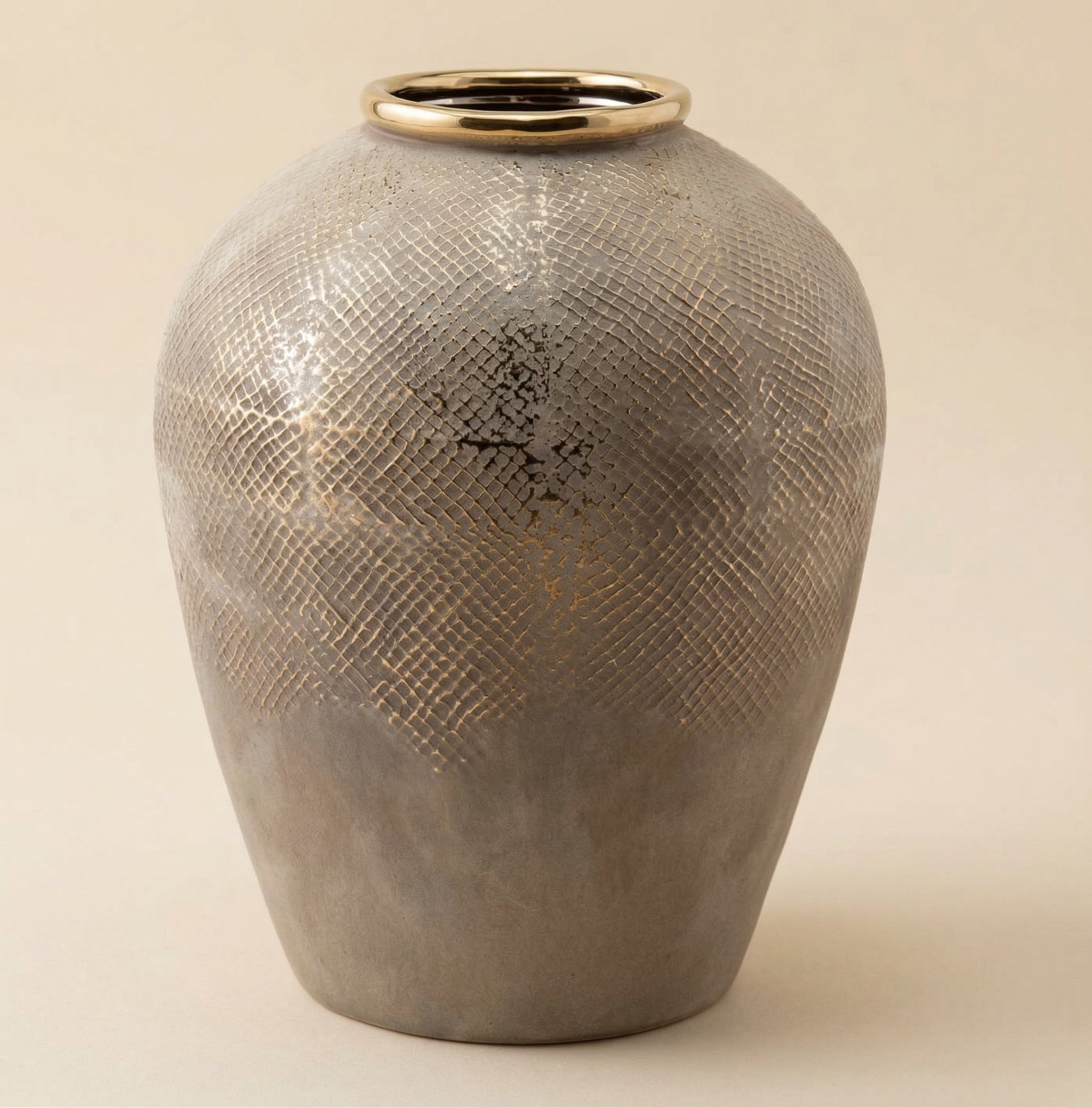 Vaso bordo oro h.41cm