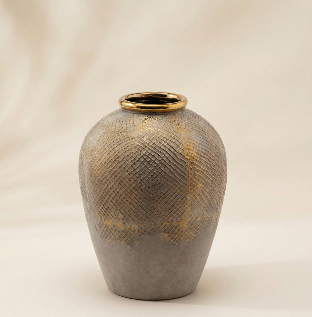Vaso bordo oro h.29cm