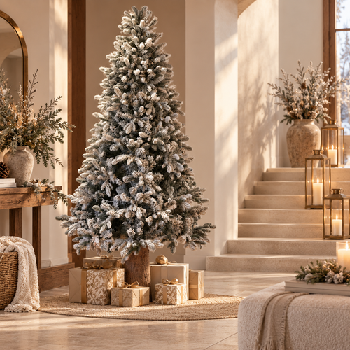 Albero di Natale innevato Merano EDG h.210cm