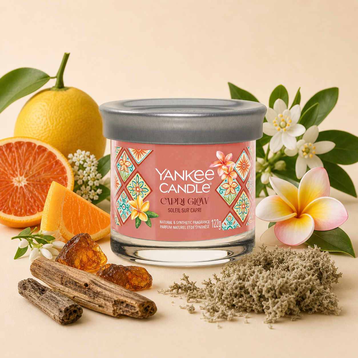 Yankee Candle candela tumbler 122gr Capri Glow