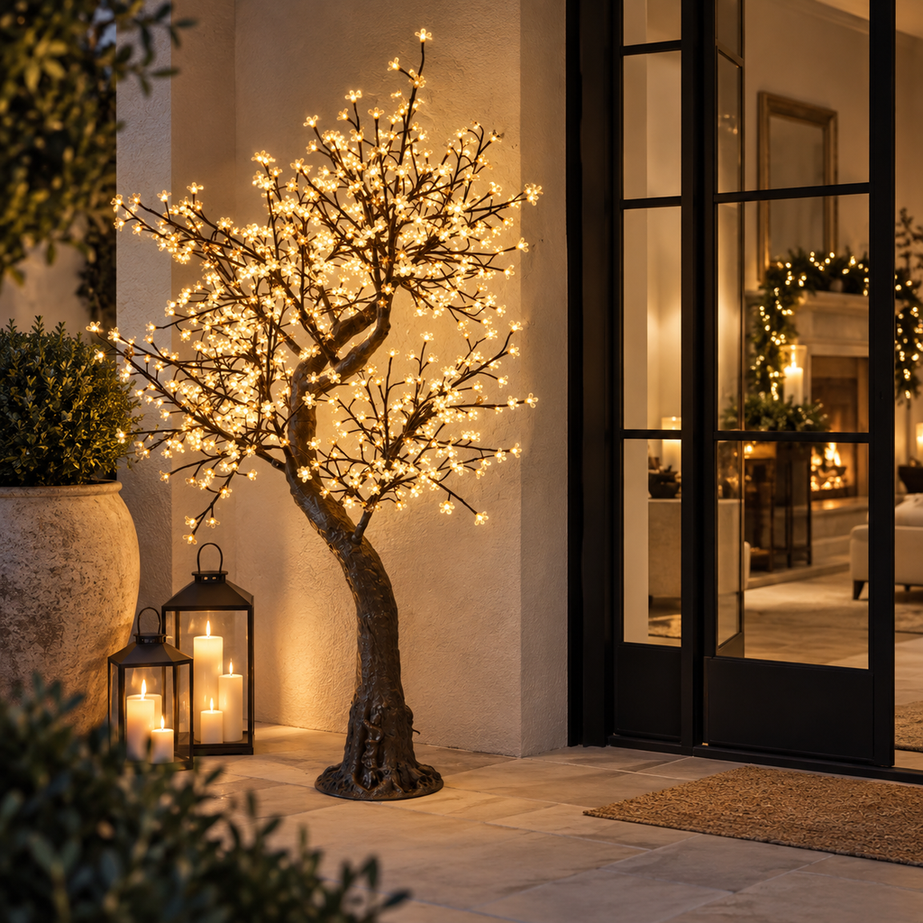 Melo Fiorito Luminoso 880 LED H 180 cm da Esterno - EDG