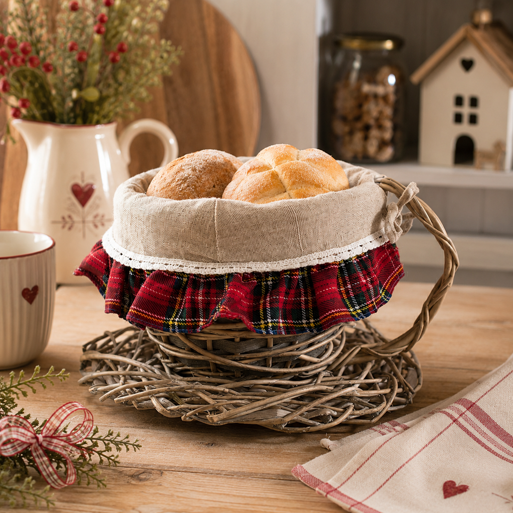 Cestino tazza Panieri Tartan