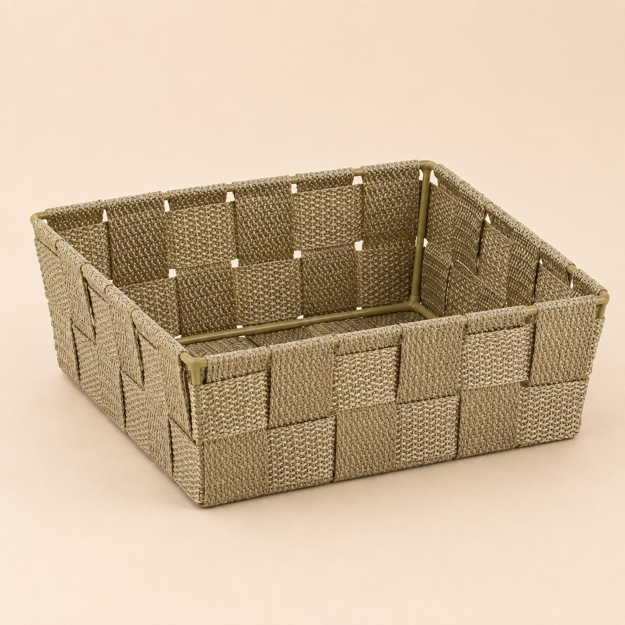 Cestino Kela Alvaro tortora  – 19 x 19 x H 6 cm