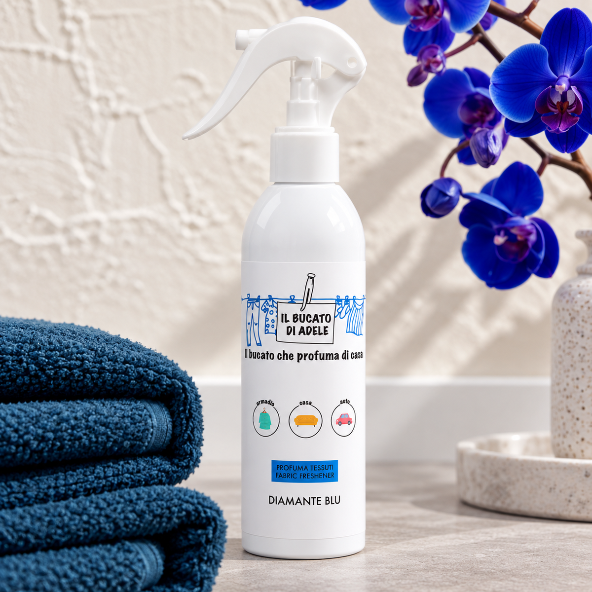 Spray tessuti Il bucato di Adele Diamante blu