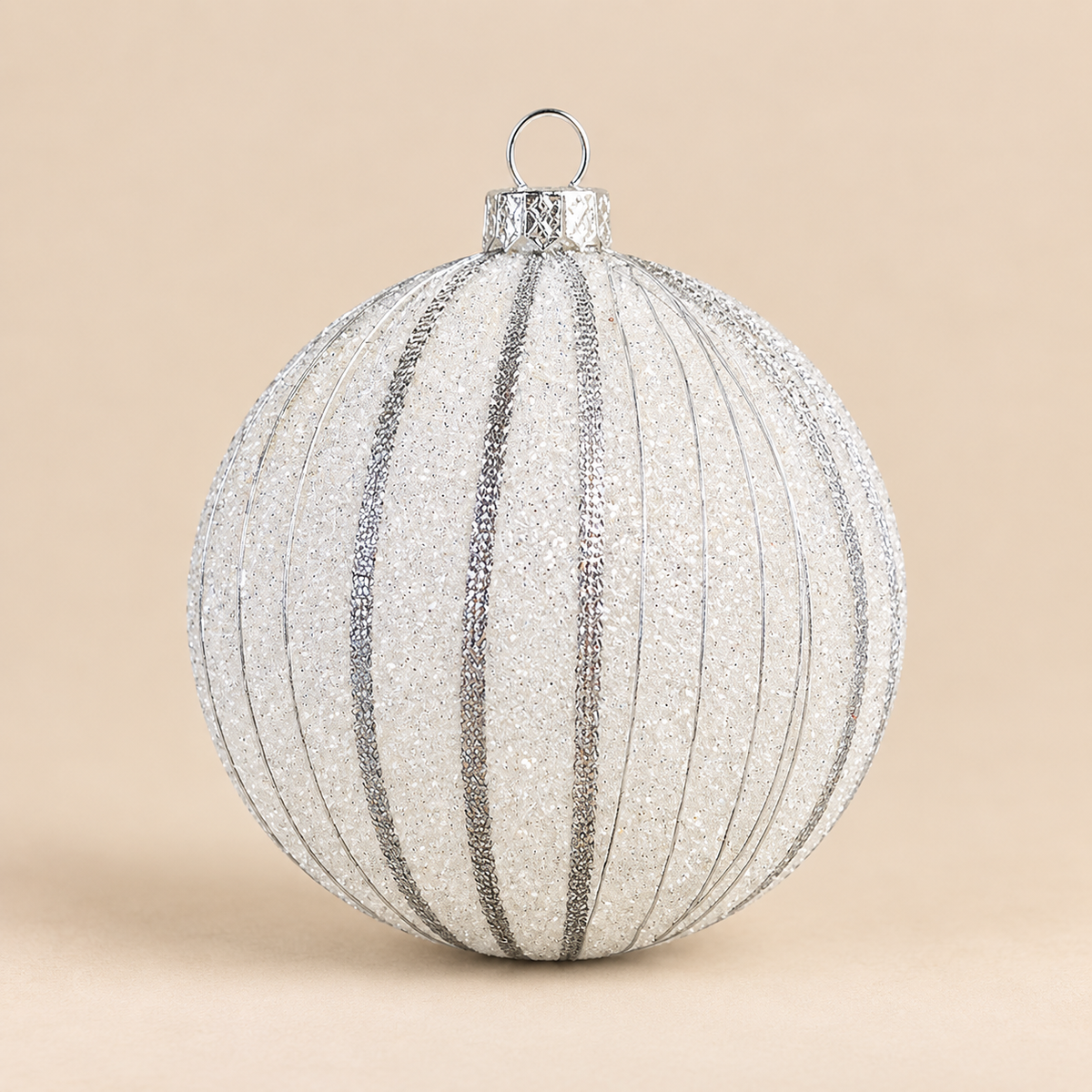 Sfera di Natale Meridiani Argento Glitter Ø 15 cm