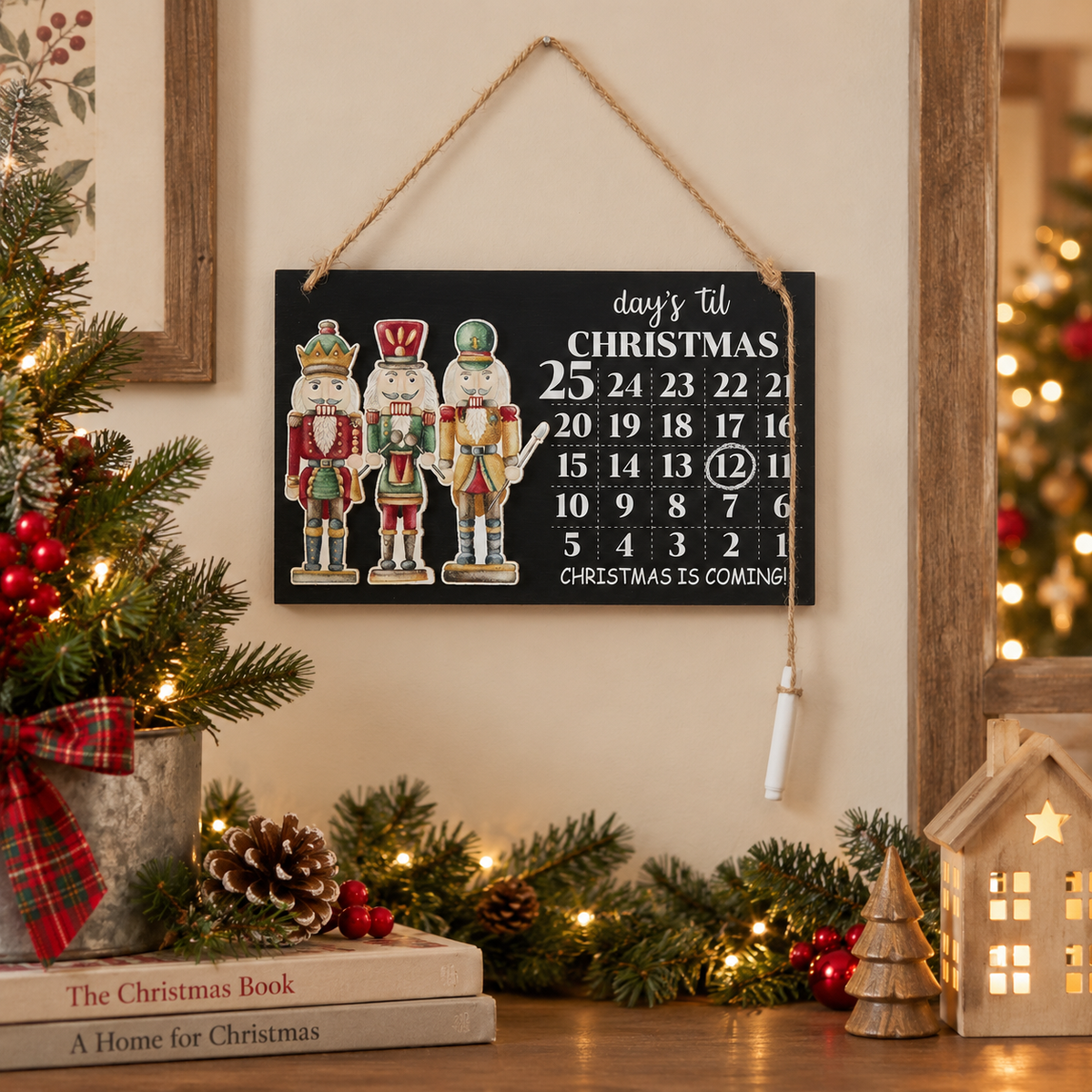 Lavagna dell’Avvento Countdown Natale Schiaccianoci