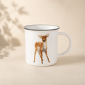 Tazza in ceramica con decoro cerbiatto