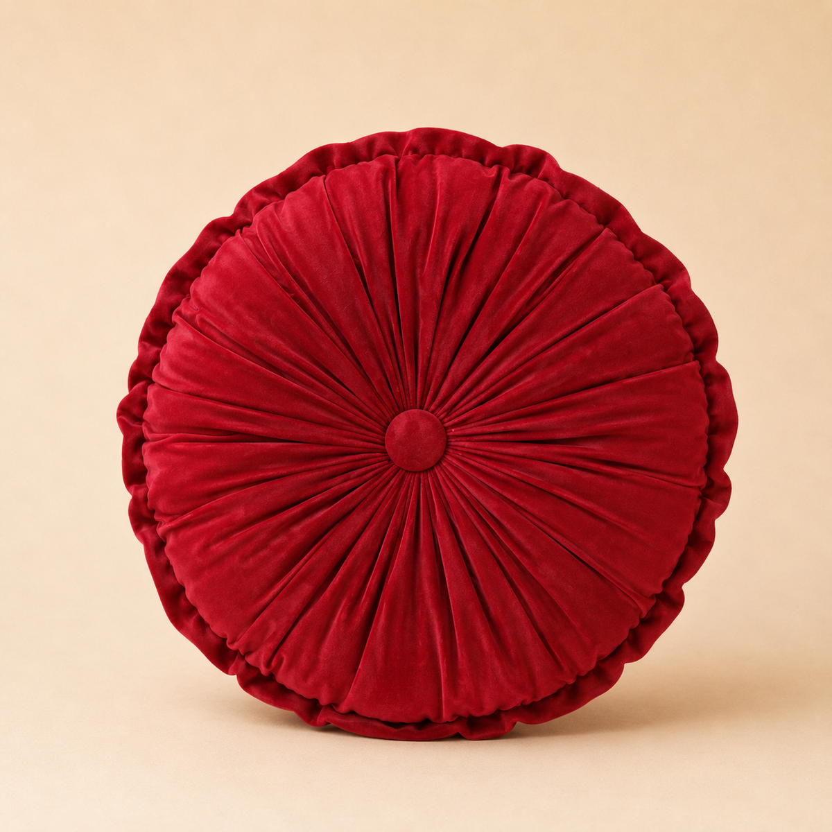 Cuscino tondo rosso Morbido sonno