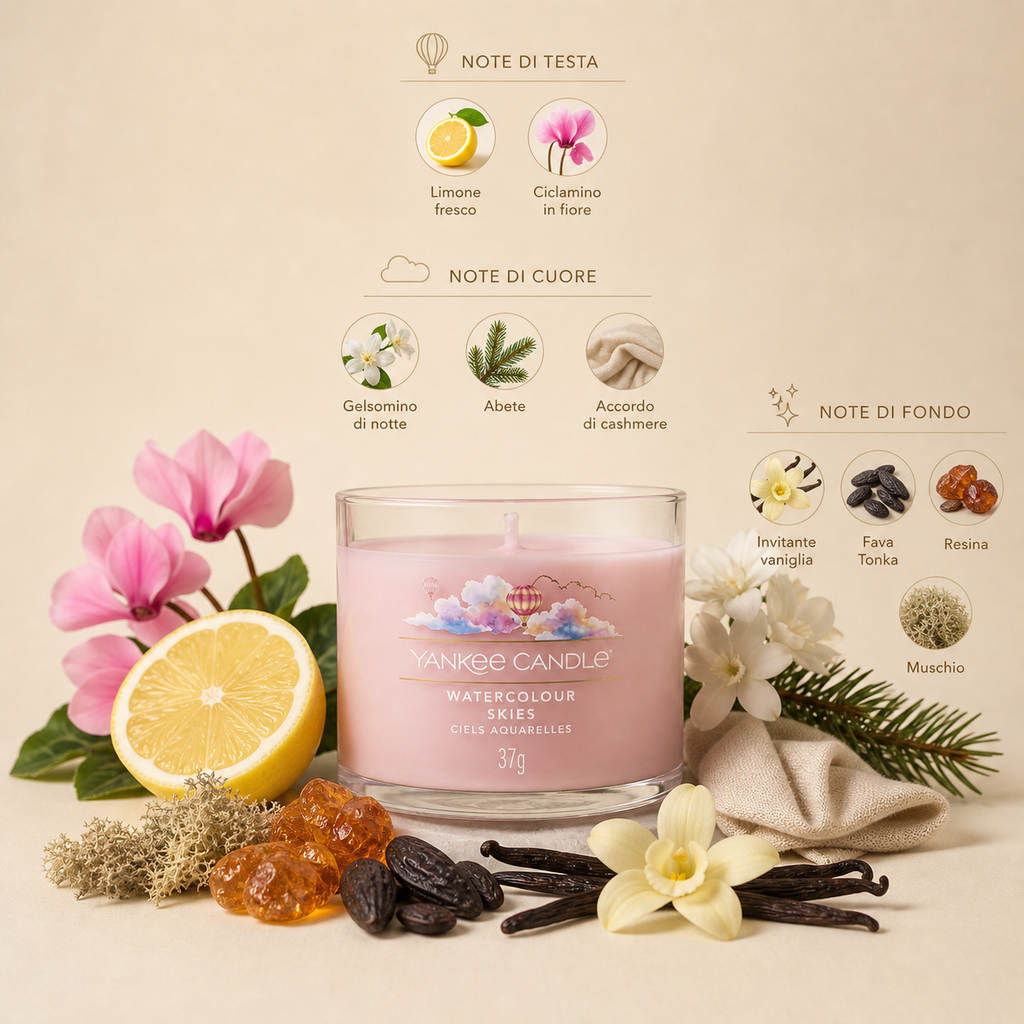 Yankee Candle candela mini Watercolour Skies