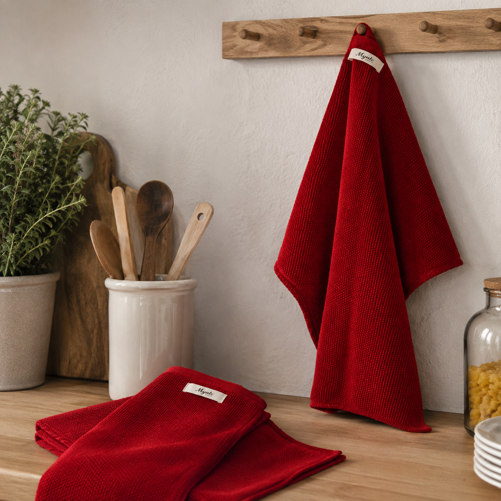 Canovaccio in maglia Mynte rosso