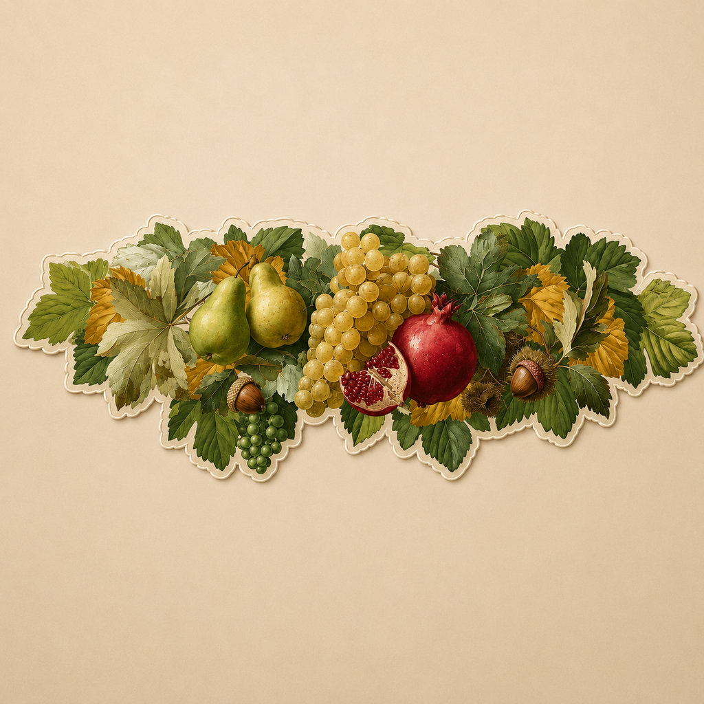 Centrotavola in Vinile Frutta e Verdura Blanc Mariclò – 40 x 120 cm