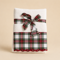 Coppia spugna Christmas tartan bianco