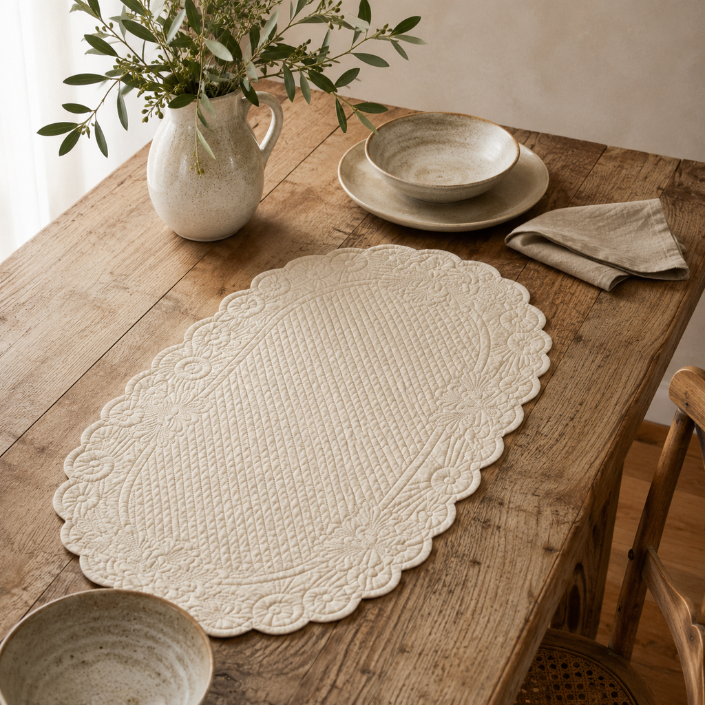 Runner centrotavola Carmen in Cotone Naturale 45x100cm