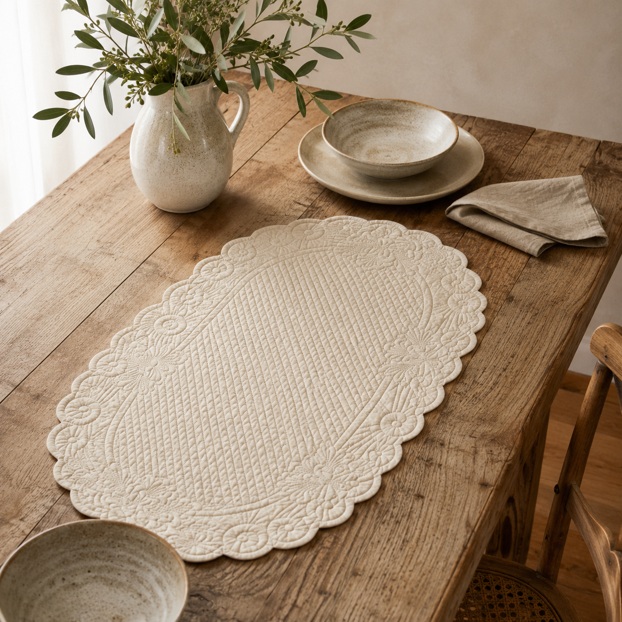 Runner centrotavola Carmen in Cotone Naturale 45x100cm