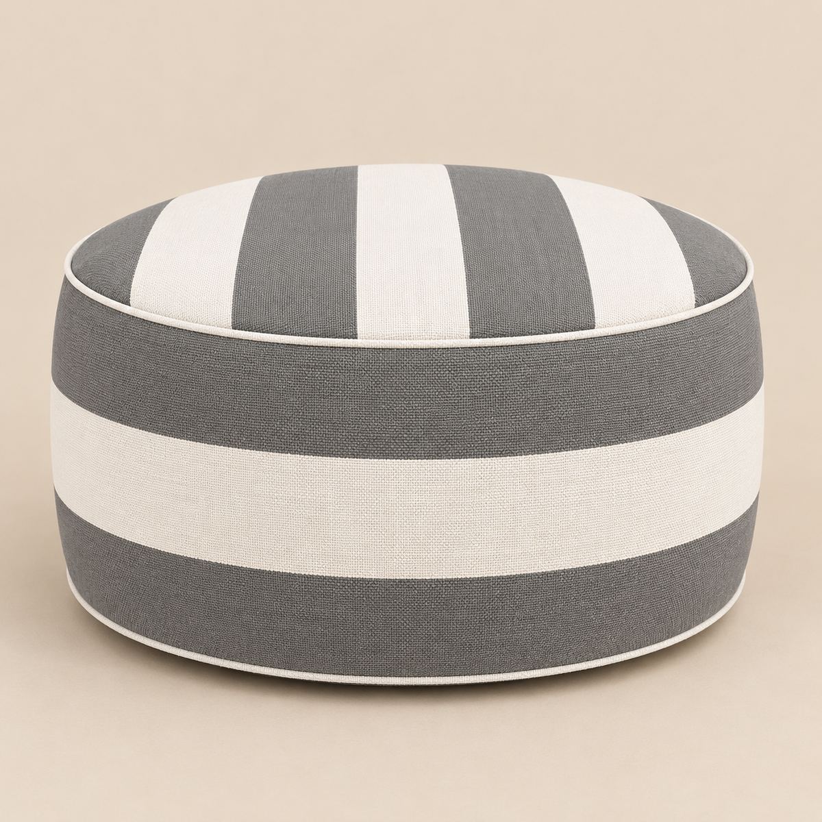 Pouf Gonfiabile da Interno ed Esterno a Righe Ø53 x H23 cm