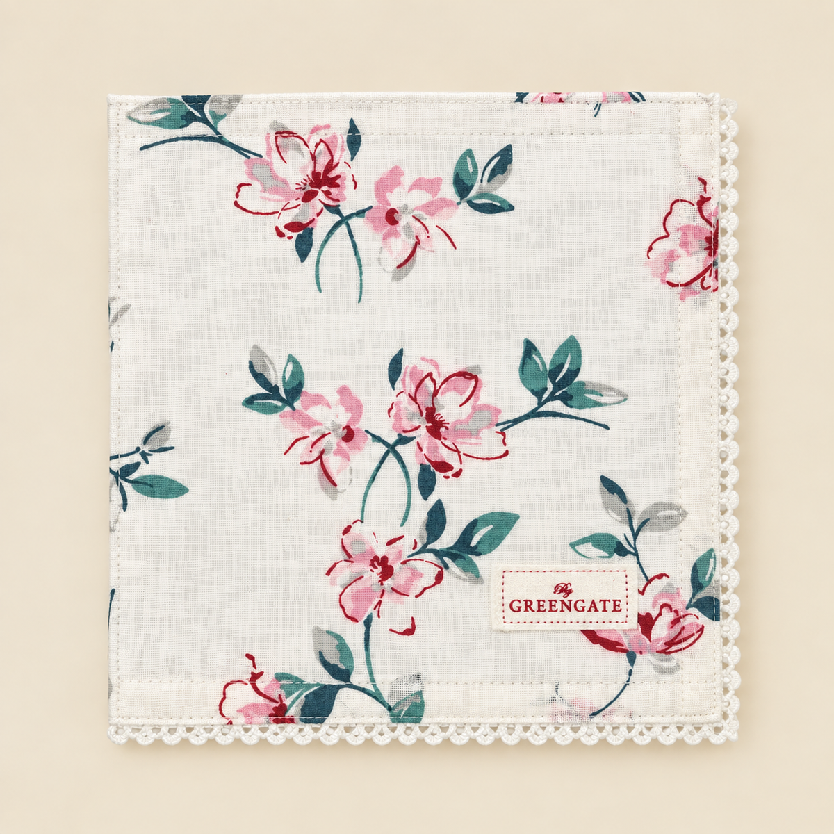 Tovagliolo Clair White con Pizzo 40 x 40 cm