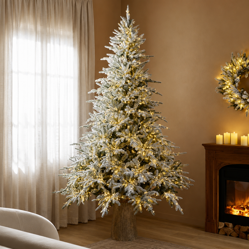 Albero di Natale innevato Cortina EDG 2026 con 3200mini LED h.240cm con BACCHETTA MAGICA