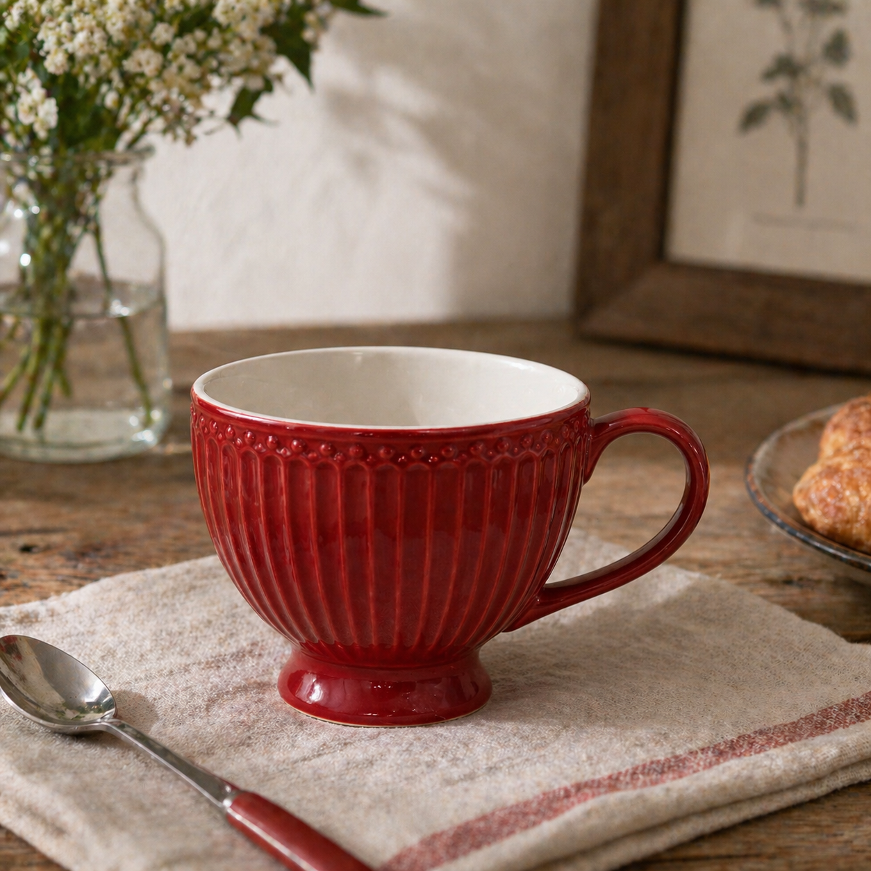 Tazza tè Alice bordeaux