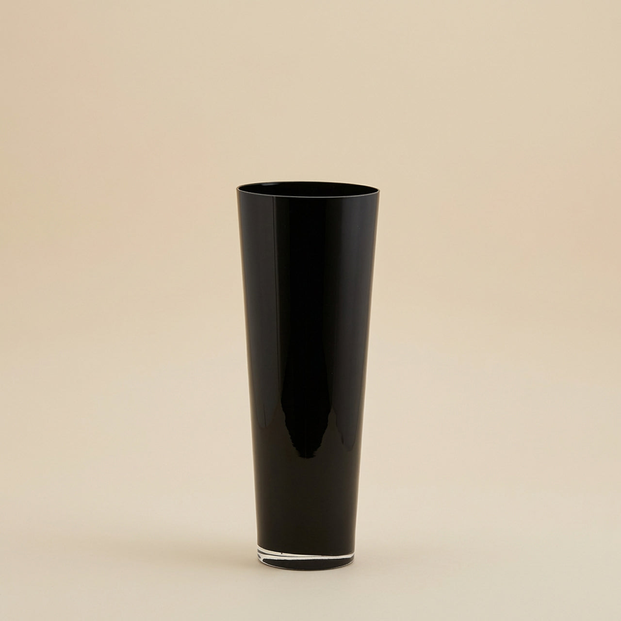 Vaso svasato in vetro nero h.50