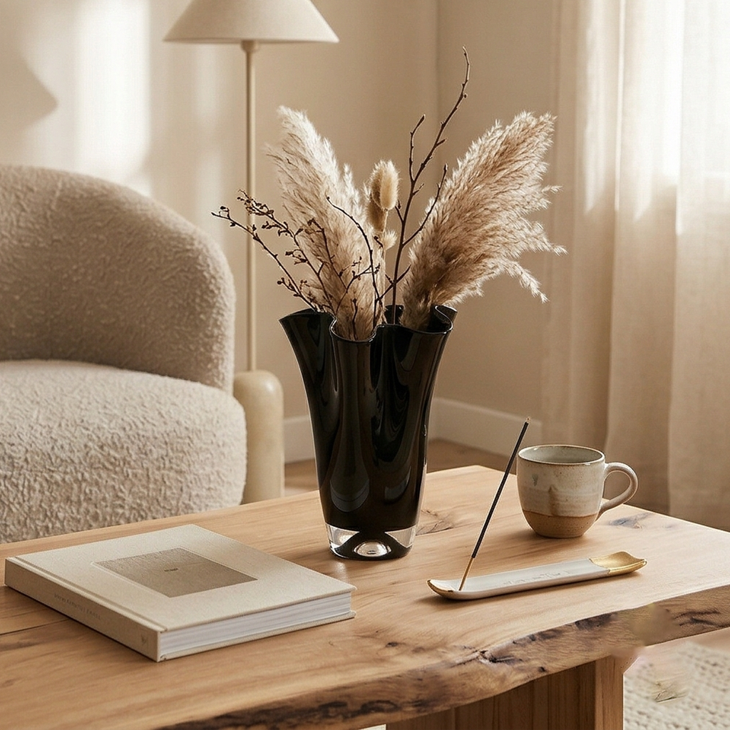 Vaso drappo nero h.22