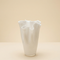 Vaso drappo bianco h.22