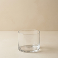 Vaso cilindrico basso in vetro h.15