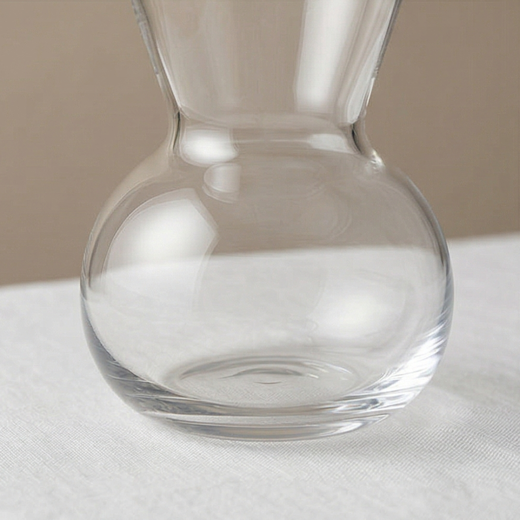Vaso bombato in vetro h.20