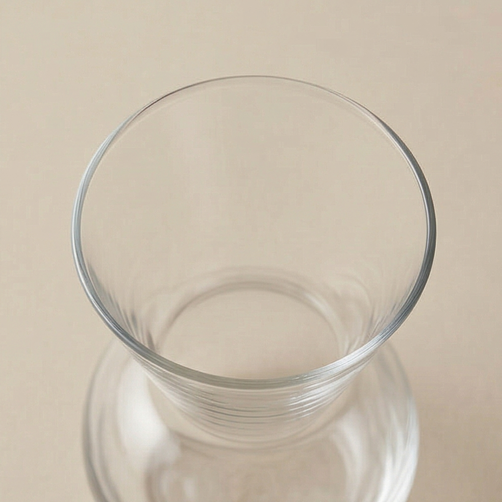 Vaso bombato in vetro h.20