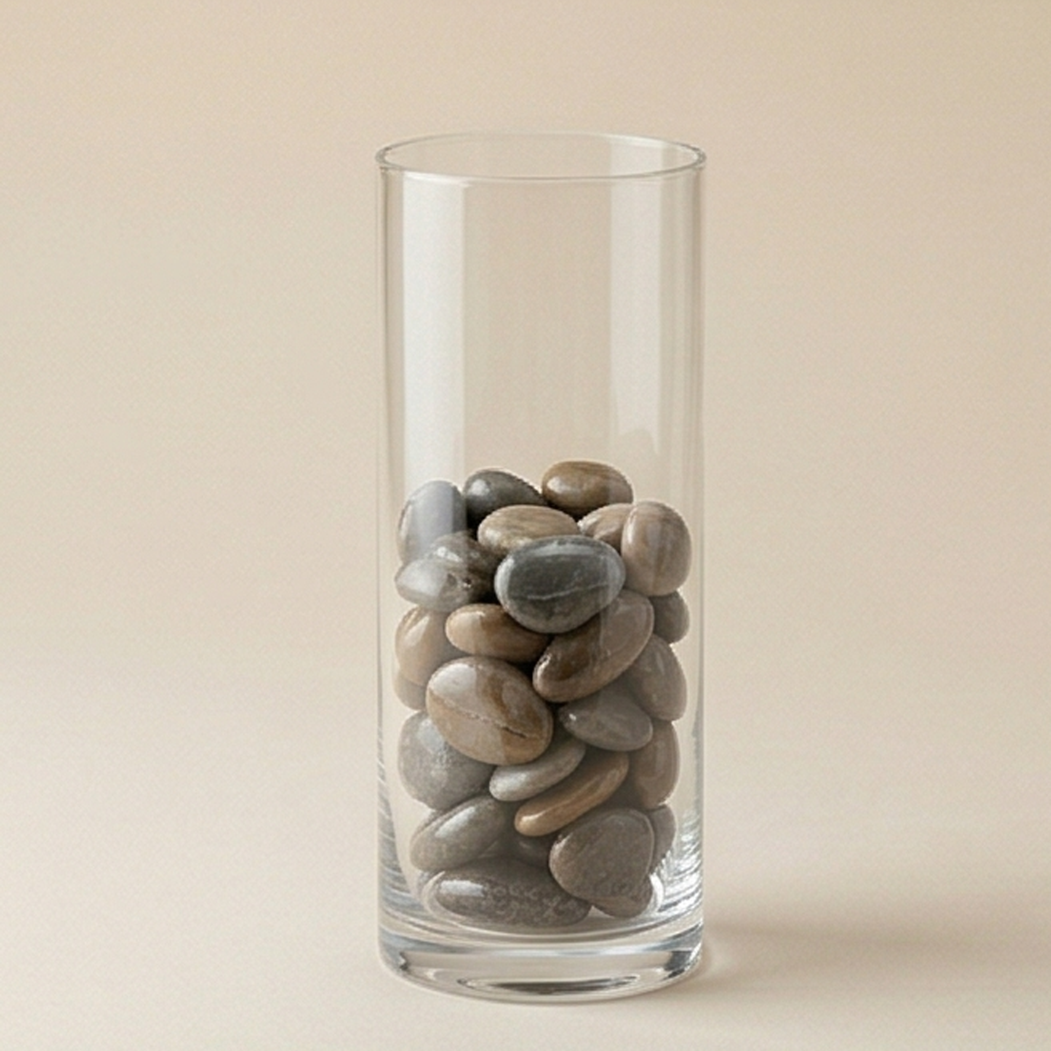 Vaso cilindrico in vetro h.40cm