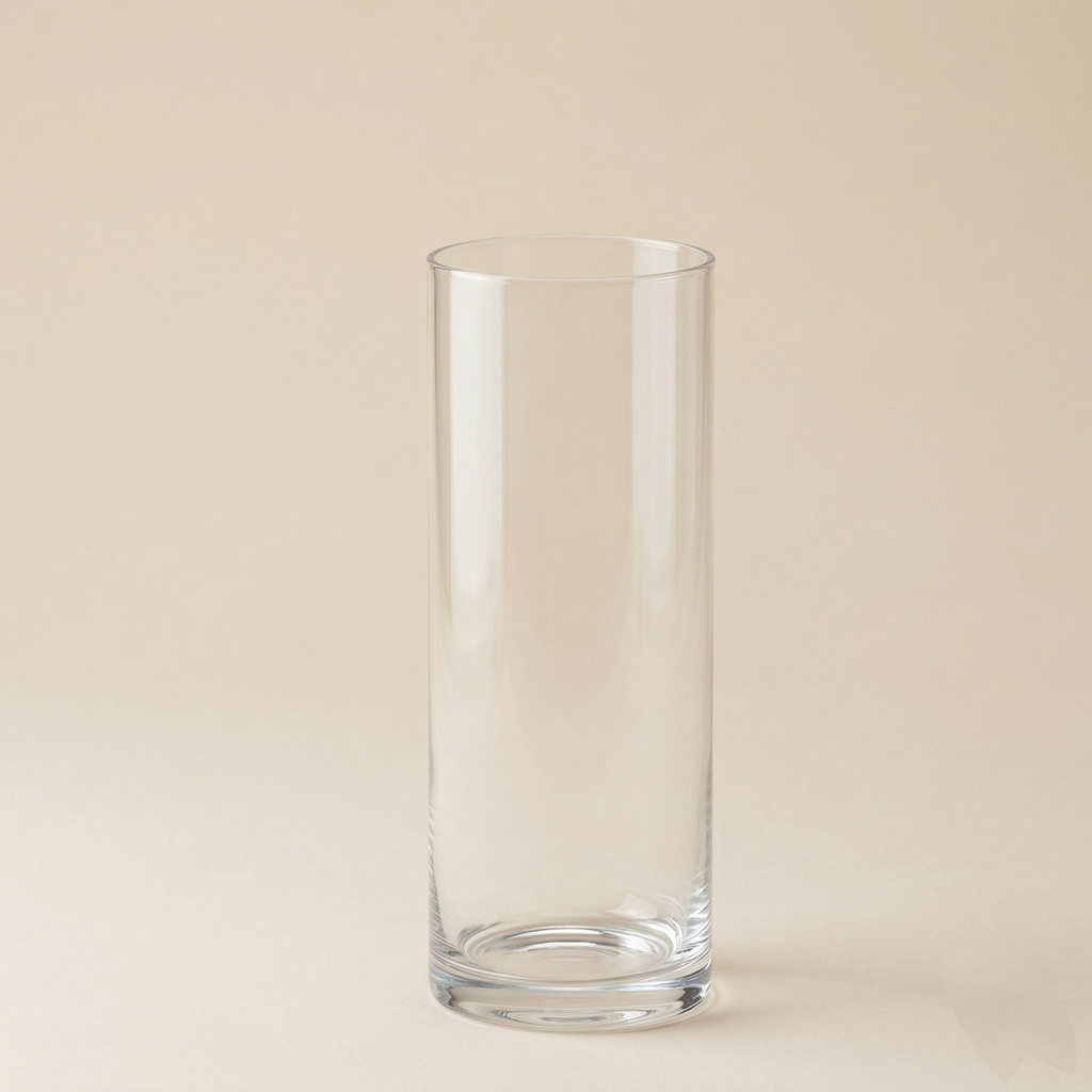 Vaso cilindrico in vetro h.40cm