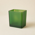 Vaso quadrato verde opaco 12cm