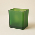 Vaso quadrato verde opaco 14cm