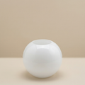 Vaso sfera molato bianco h.16