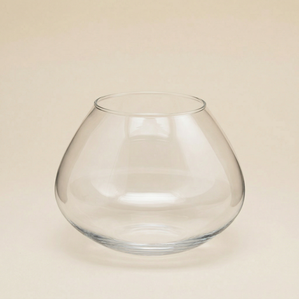 Vaso in vetro bombato h.17