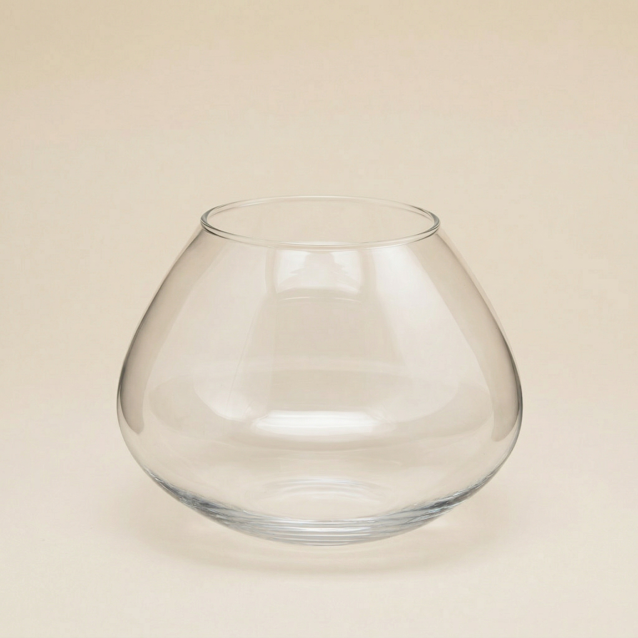 Vaso in vetro bombato h.17