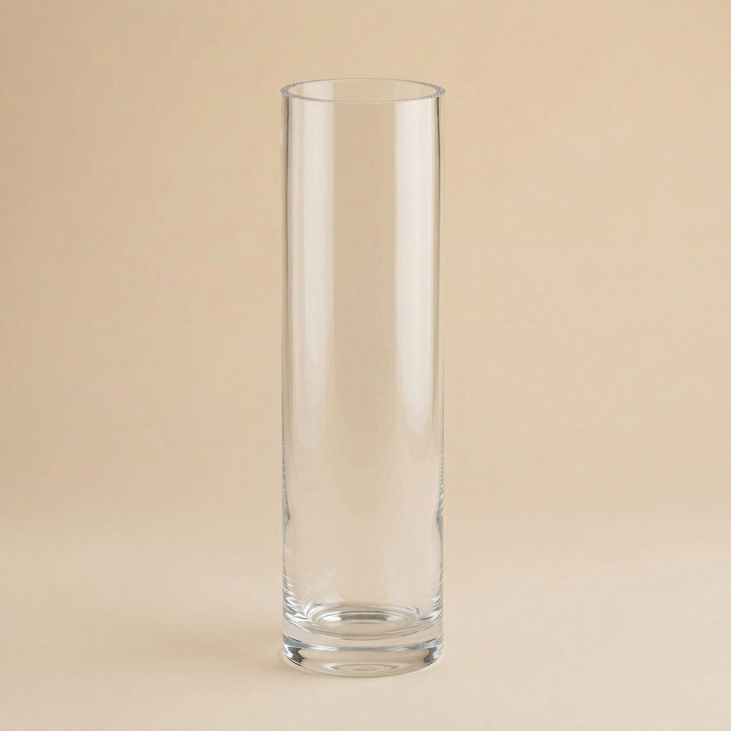 Vaso cilindro in vetro h.35cm