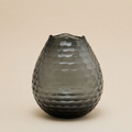 Vaso bombato esagoni fumè h.23