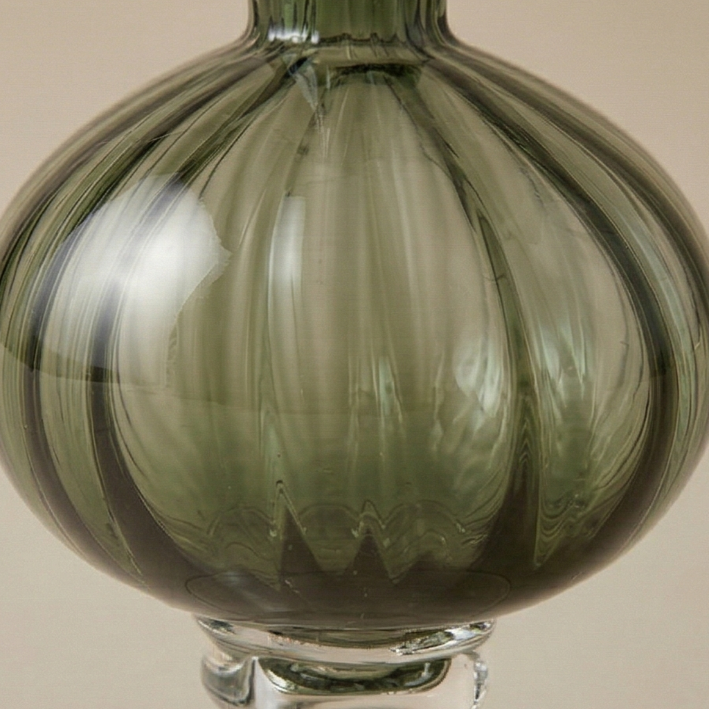 Vaso collo lungo verde h.41