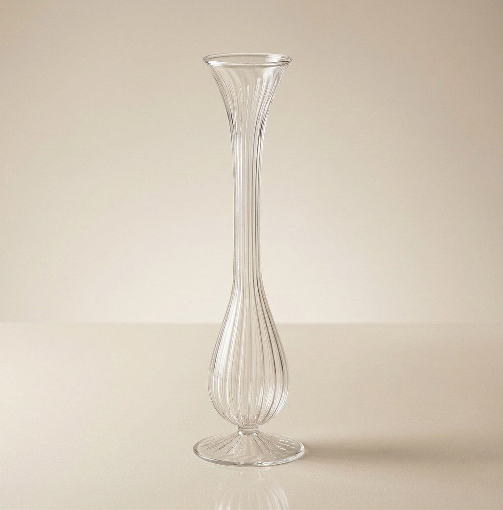 Vaso monofiore righe h.35