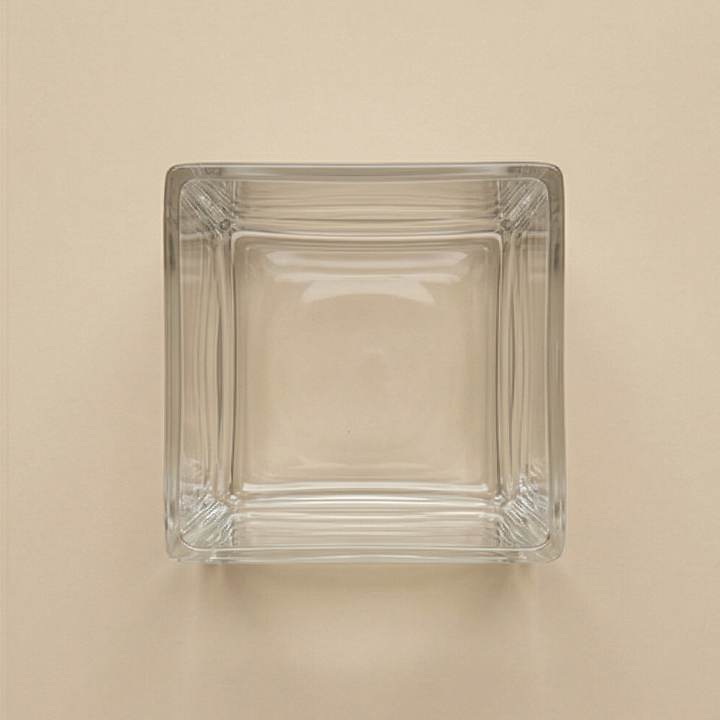 Vaso cubo vetro h.12