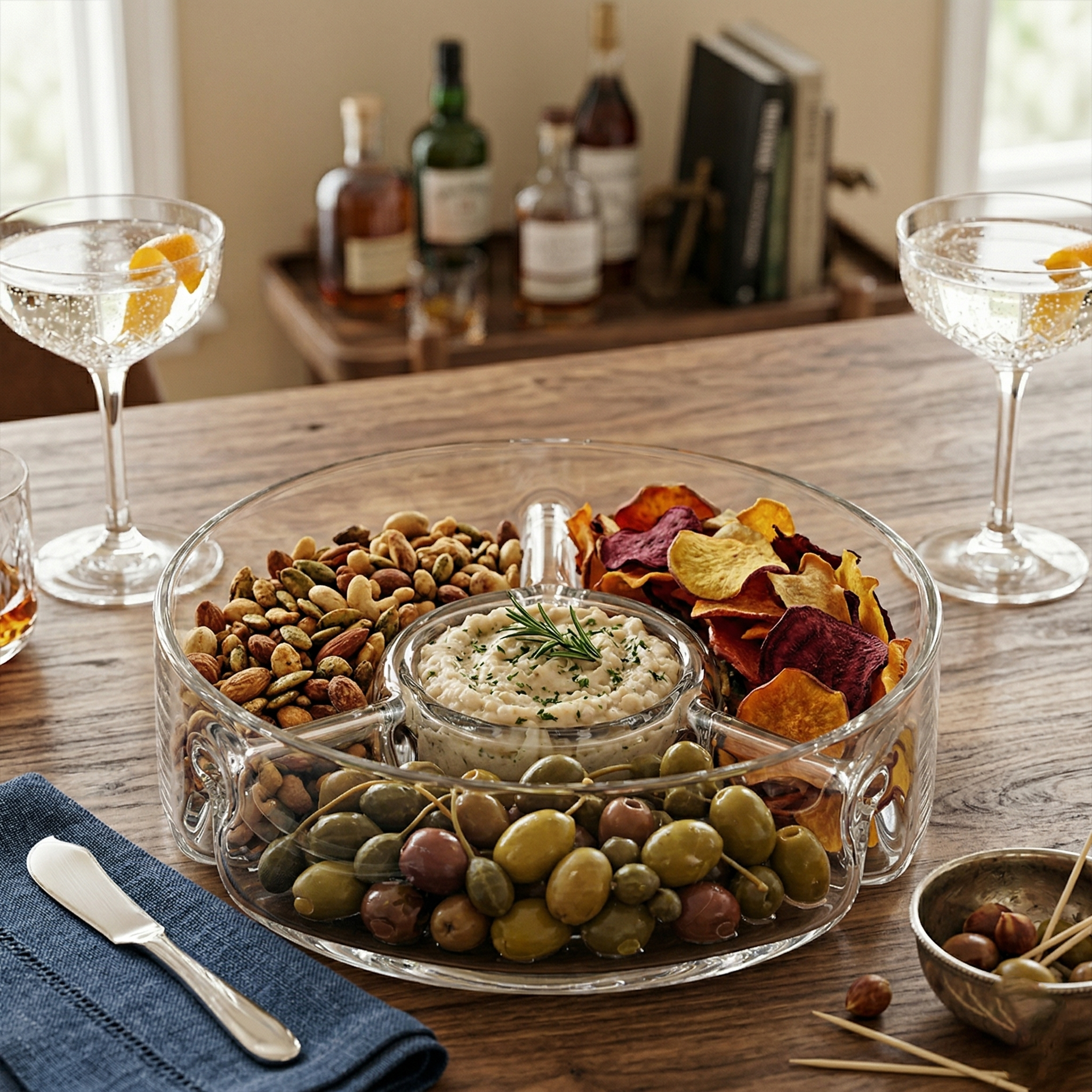Contenitore rotondo aperitivo