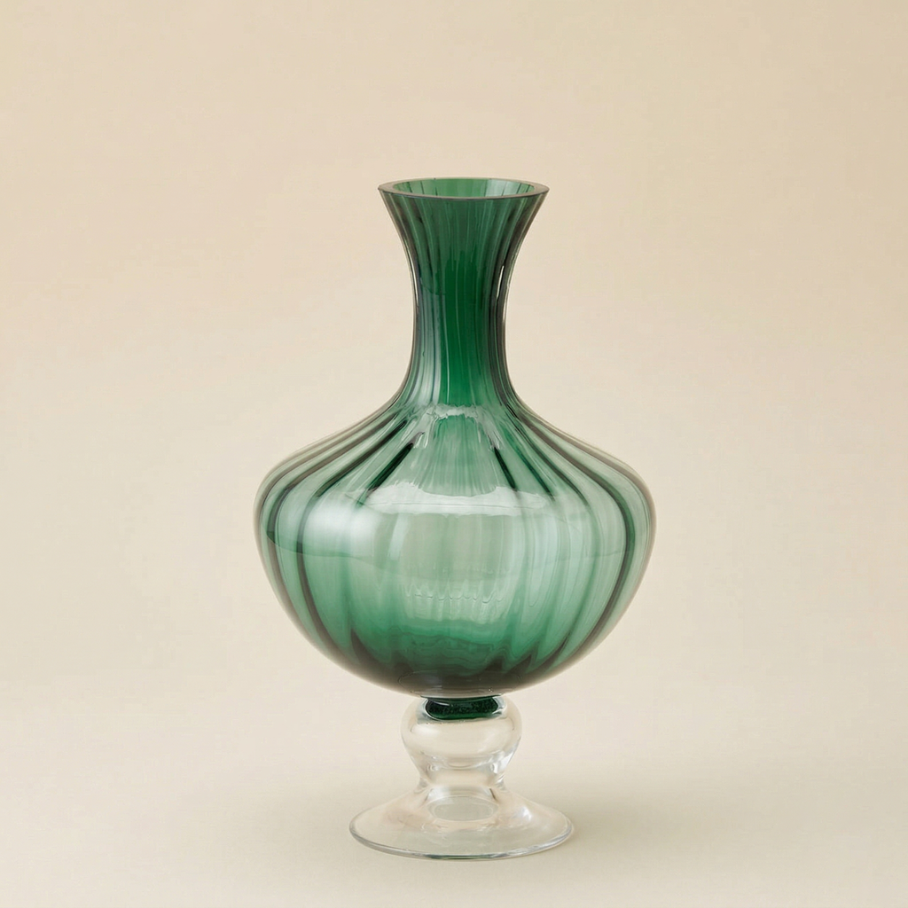 Vaso anfora verde h.30