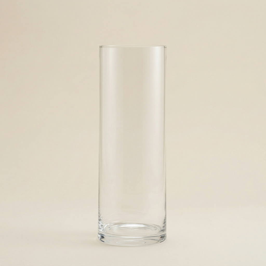Vaso cilindrico in vetro h.50cm
