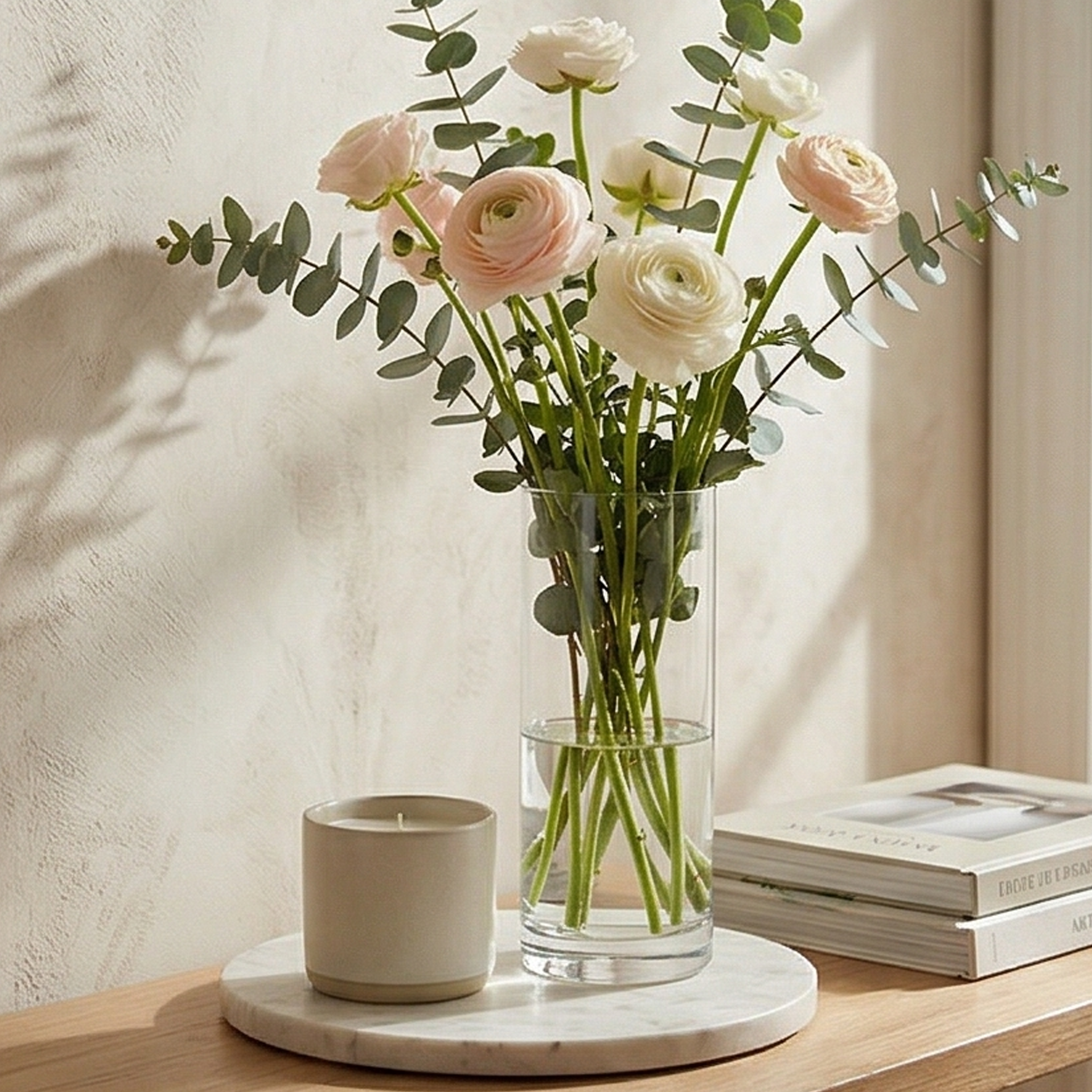 Vaso cilindrico in vetro h.50cm