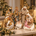Presepe Completo Sacra Famiglia e Re Magi H 76 cm in Poliresina - EDG