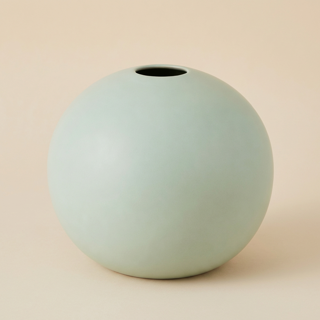 Vaso sfera opaco verde pastello h.18
